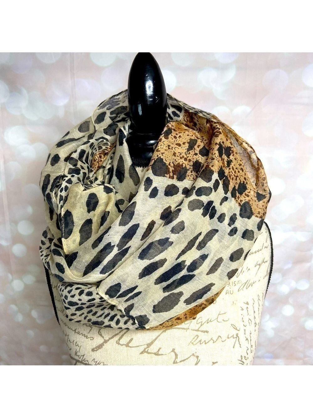 INFINITY Scarf With Mixed Animal Prints